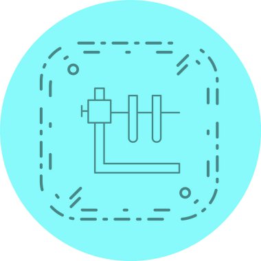 Moda Biçimli Duruş Simgesine sahip İki Tüp İzole Arkaplan      