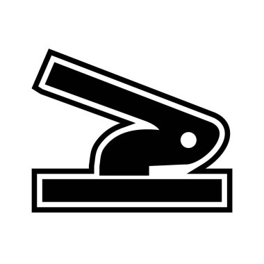  Delik Yumruklayıcı Simgesi Moda Biçimli İzole Arkaplan 