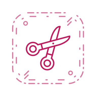 makas web simgesi vektör illüstrasyonu 