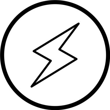 Bir yıldırımın vektör çizimi