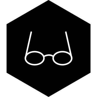 gözlük vektör illüstrasyonu, basit simge