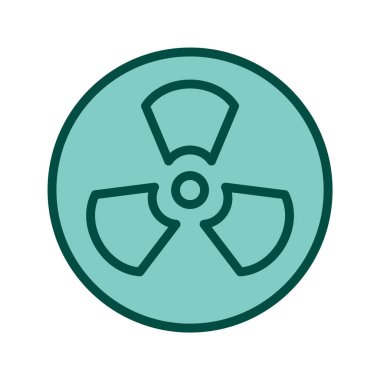 Moda Biçimli Radyasyon Simgesi İzole Arkaplan