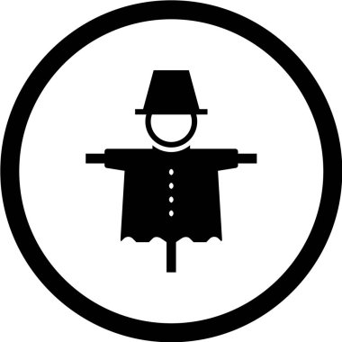 korkuluk web simgesi vektör illüstrasyonu 