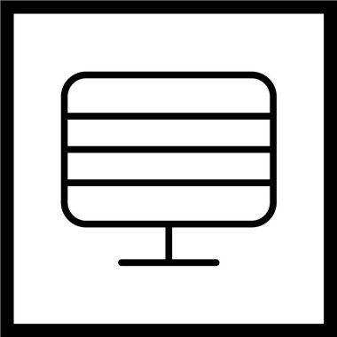 Bilgisayar simgesi, vektör illüstrasyonu. düz tasarım biçimi