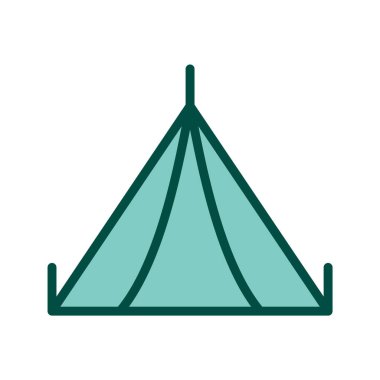 Moda Biçimli Çadır Simgesi İzole Arkaplan