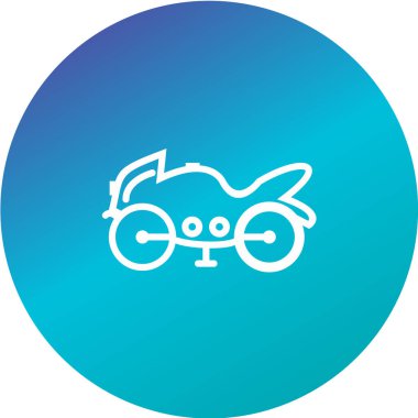 motosiklet işareti simgesi, vektör illüstrasyonu