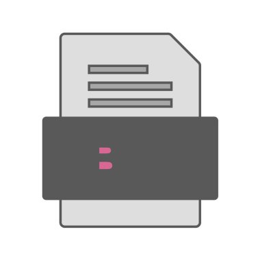 dosya biçimi simgesi, vektör illüstrasyonu