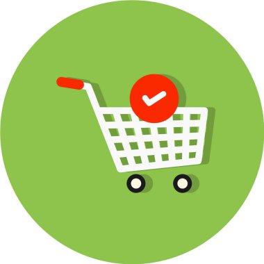 Alışveriş arabası vektör simgesi