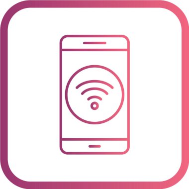 Modern telefon simgesinin vektör illüstrasyonu 