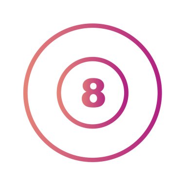 Gölgeli tek pembe yuvarlak düğmenin vektör çizimi