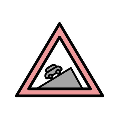 Yol simgesi, vektör illüstrasyonu