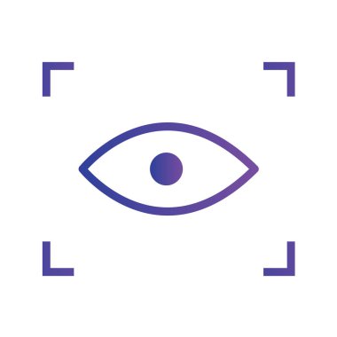 Göz simgesi vektör illüstrasyonu