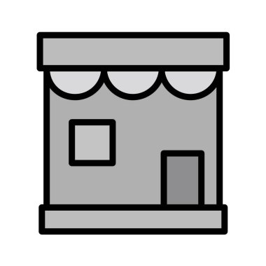 Beyaz arkaplanda izole edilmiş siyah görünümlü depolama simgesi. restoran sembolü illüstrasyonu. 