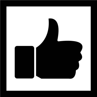 başparmak yukarı simgesi, vektör illüstrasyonu