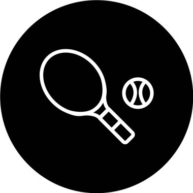 Tenis raketi ikonu. vektör illüstrasyonu