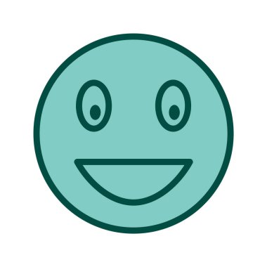 Gülen Emoji Simgesi Moda Tarzı İzole Arkaplan
