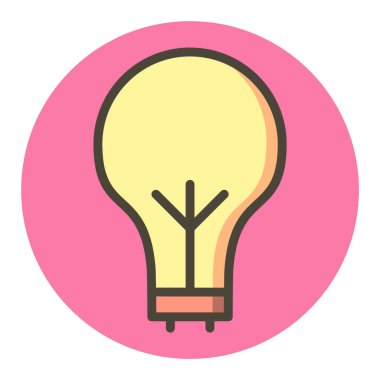 Moda Biçimli Ampul Simgesi İzole Arkaplan