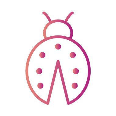 Uğur böceği web simgesi vektör illüstrasyonu 