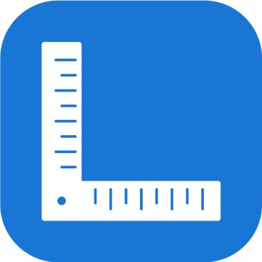 cetvel düz vektör simgesi