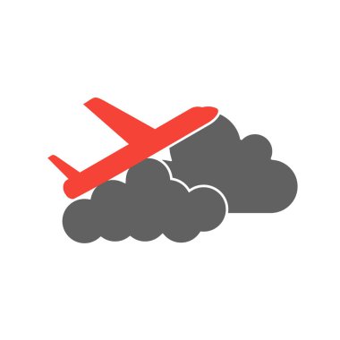 uçak ikonu vektör illüstrasyonu