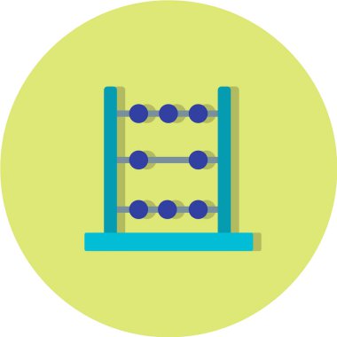 abacus düz vektör simgesi