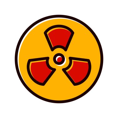 Moda Biçimli Radyasyon Simgesi İzole Arkaplan