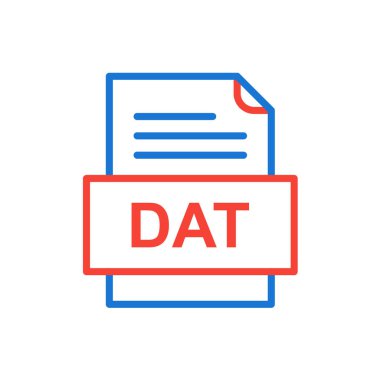 dosya biçimi simgesi, vektör illüstrasyonu