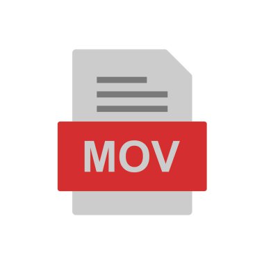 mov biçimi simgesi vektör illüstrasyonu