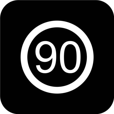 Siyah ve beyazda bir numaralı simge