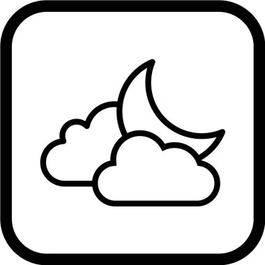 Bulut simgesi, vektör çizimi. düz tasarım biçimi