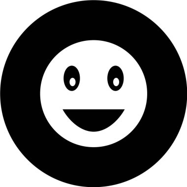 Gülümseme simgesi, vektör illüstrasyonu