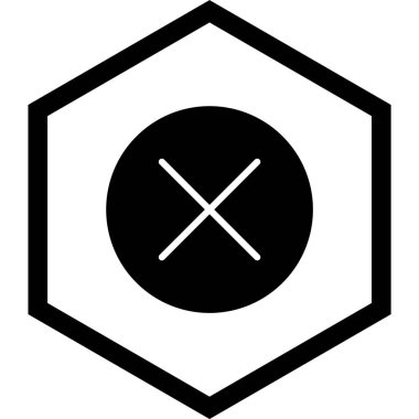 Moda Biçimli İzole Arkaplanda Simgeyi İptal Et