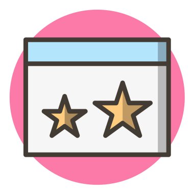 Seo ve pazarlama düz çizgi simgesinin vektör çizimi