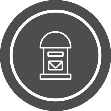 Posta Kutusu Simgesi Moda Biçiminde İzole Arkaplan