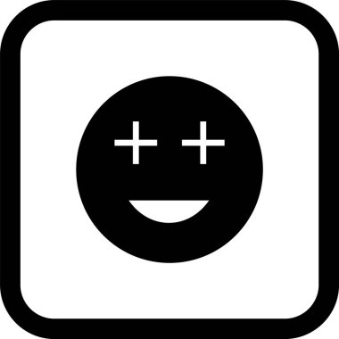 Moda Biçimli Pozitif Emoji Simgesi İzole Arkaplan