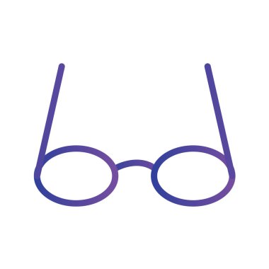 Beyaz arkaplanda izole edilmiş gözlük simgesi.