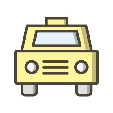 taksi simgesi vektör illüstrasyonu