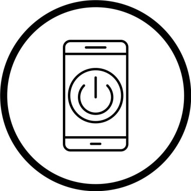 Modern telefon simgesinin vektör illüstrasyonu 