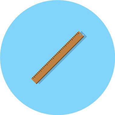 Cetvel vektör simgesi. Eğitim işareti. okul sembolü