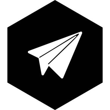 Kağıt Düzlem Simgesi Moda Biçiminde İzole Arkaplan