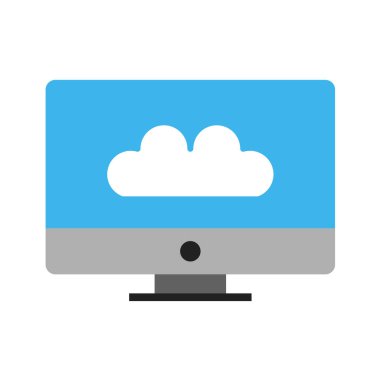 bilgisayar izleme simgesi, vektör illüstrasyonu