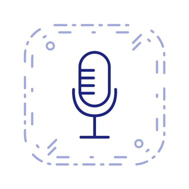 Multimedya düz simgesi beyaz arkaplanda izole edildi