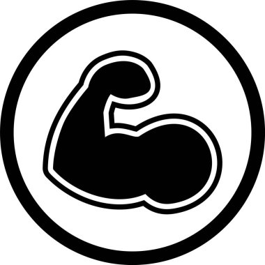 Vücut Geliştirme Simgesi Moda Biçiminde İzole Arkaplan