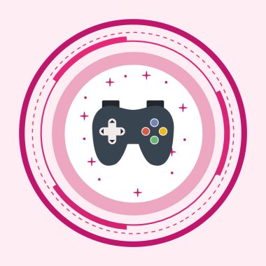 Video Oyun Simgesi Tarzı İzole Arka Gruplandırılmış