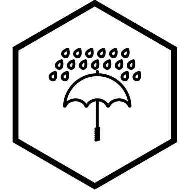 şemsiye simgesi vektör illüstrasyonu