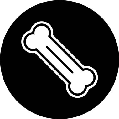 kemik vektör illüstrasyonu, basit simge