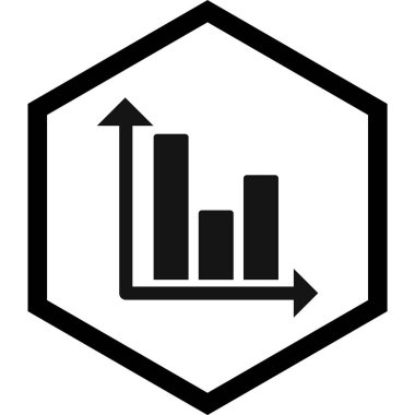  Çubuk Çizelgesi Simgesi Moda Biçiminde İzole Arkaplan