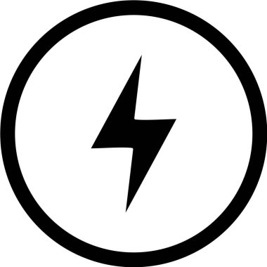 Bir yıldırım simgesinin vektör çizimi