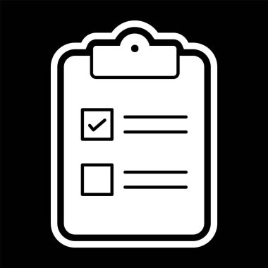 Moda Biçimli İzole Arkaplanda Kontrol Listesi Simgesi