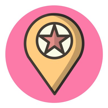 harita işaretleyici düz vektör simgesi